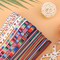 12 Rolls Fiesta Ribbon 3/8 Inch Mexican Serape Grosgrain Ribbons Colorful Stripes Pinata Cactus Guitar Decorative Ribbon for Cinco De Mayo Fiesta Party Mexican Theme Party Events, 60 Yards